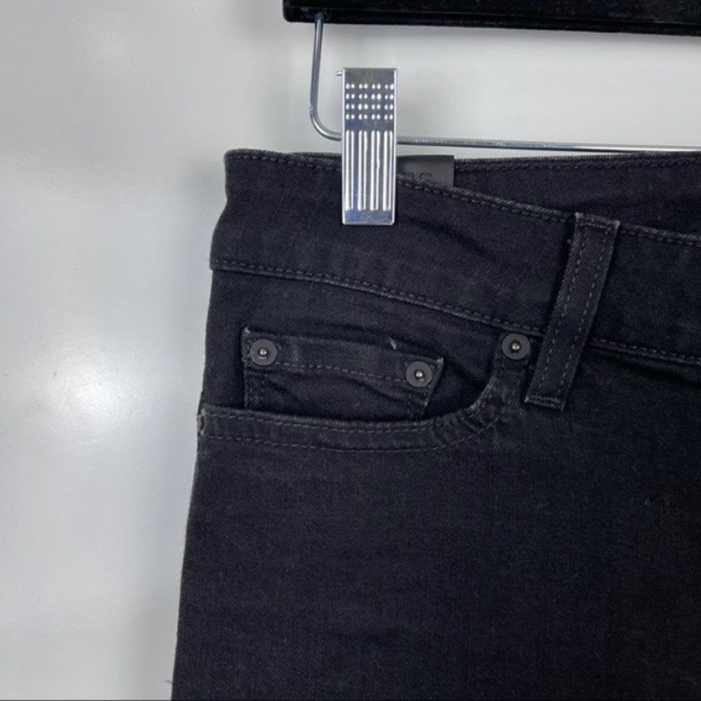 VINCE Black Mid Rise 5 Pocket Zip Ankle Moto Skinny Jeans Women's Size 26 - Picture 4 of 12